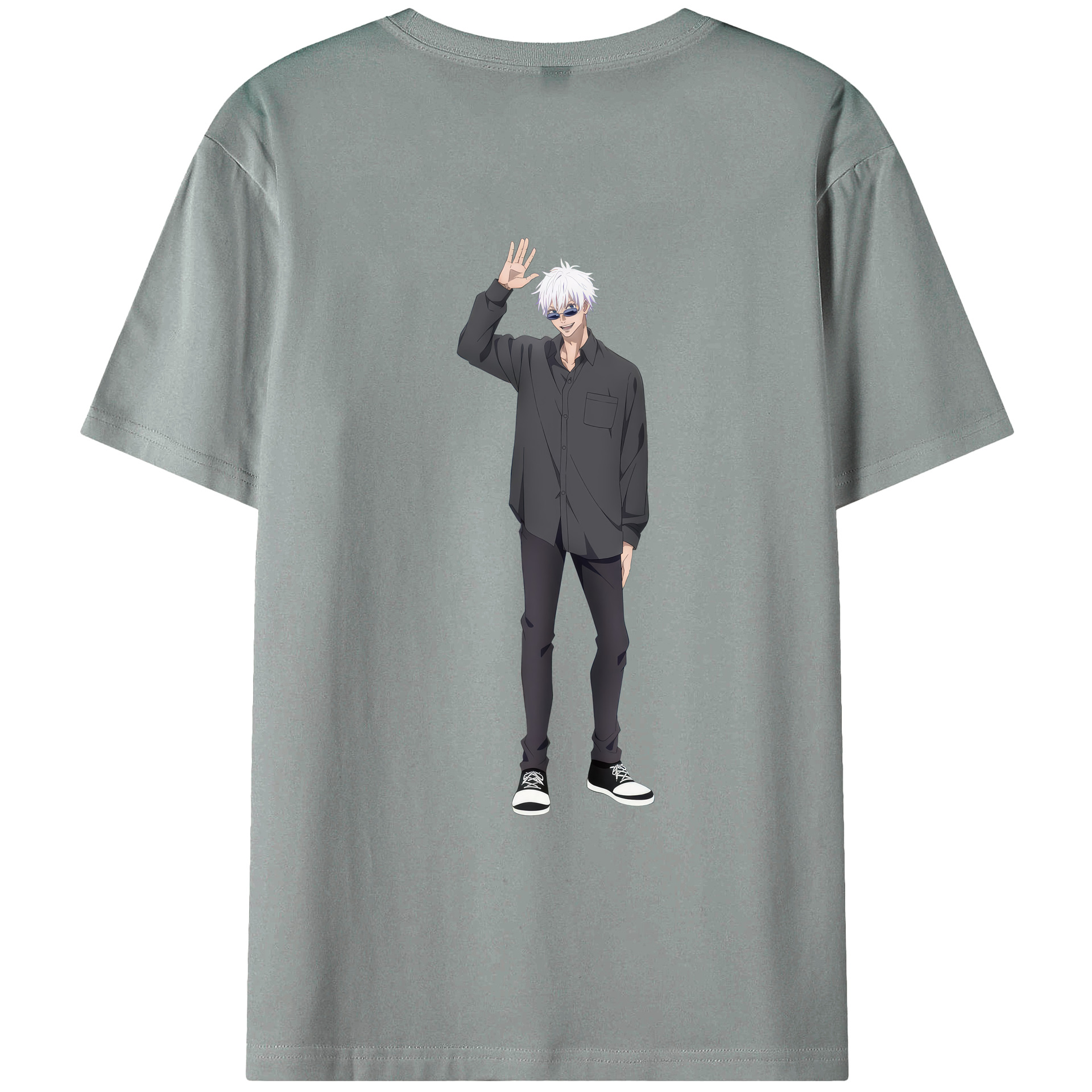 （画像用） 呪術廻戦 Jujutsu Kaisen 綿100％ メンズ半袖Tシャツ（バックプリント） 通気性